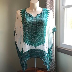 Lane Bryant Linen Handkerchief Top